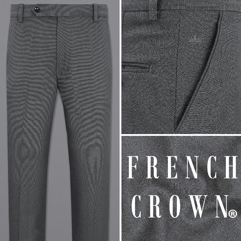 Epic Deals Limed Spruce Grey Textured Premium Cotton Pant