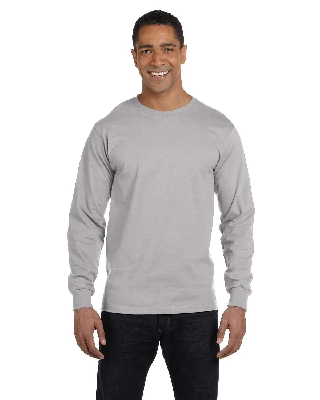 Weekend Savings Extravaganza Hanes ComfortSoft Cotton Long Sleeve T-Shirt | Light Steel