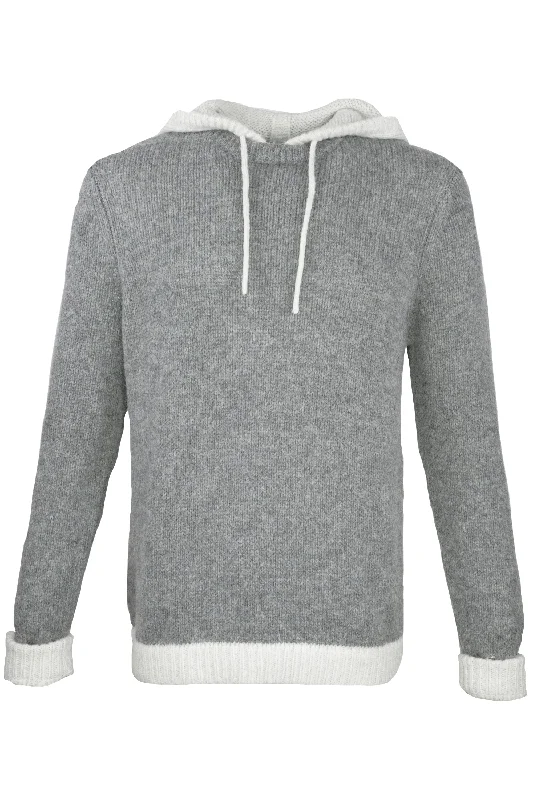 TIME-Limited Offer Autumn Cashmere Colorblock Hooded Sweater Fog