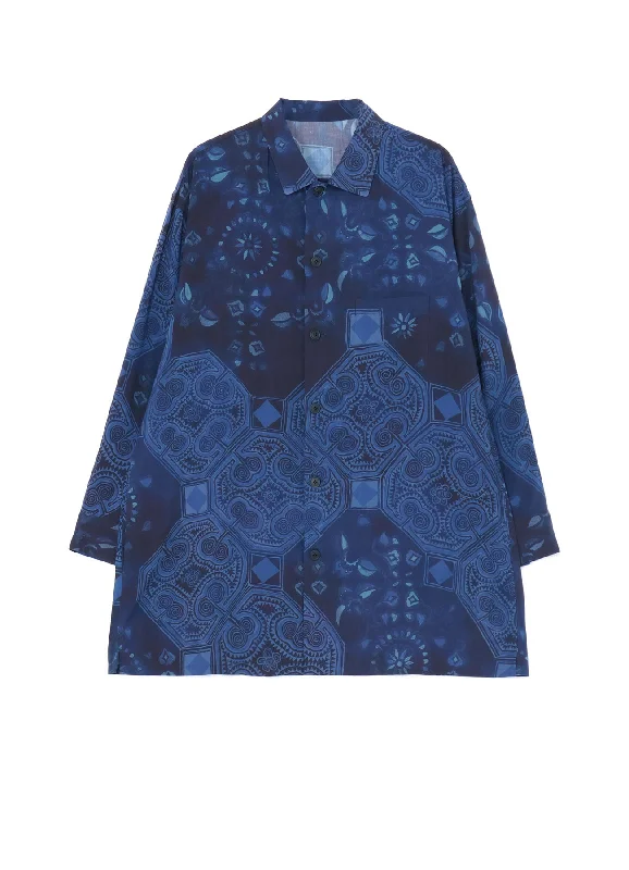 Clearance Sale CHINOISERIE-A PRINTED OPEN COLLAR SHIRT