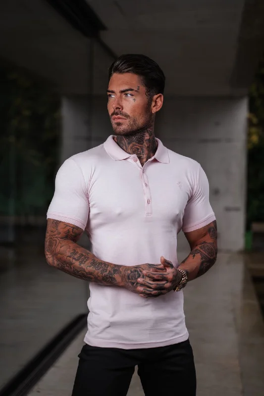 Weekend Savings Sensation Father Sons Classic Pink Polo Shirt with Tonal Button and Embroidery - FSH878 Weekend Savings Sensation Father Sons Classic Pink Polo Shirt with Tonal Button and Embroidery - FSH878