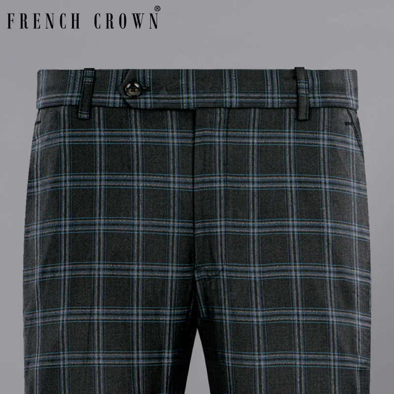 Amazing Deals Dark Gray Windowpane Woolrich Pant