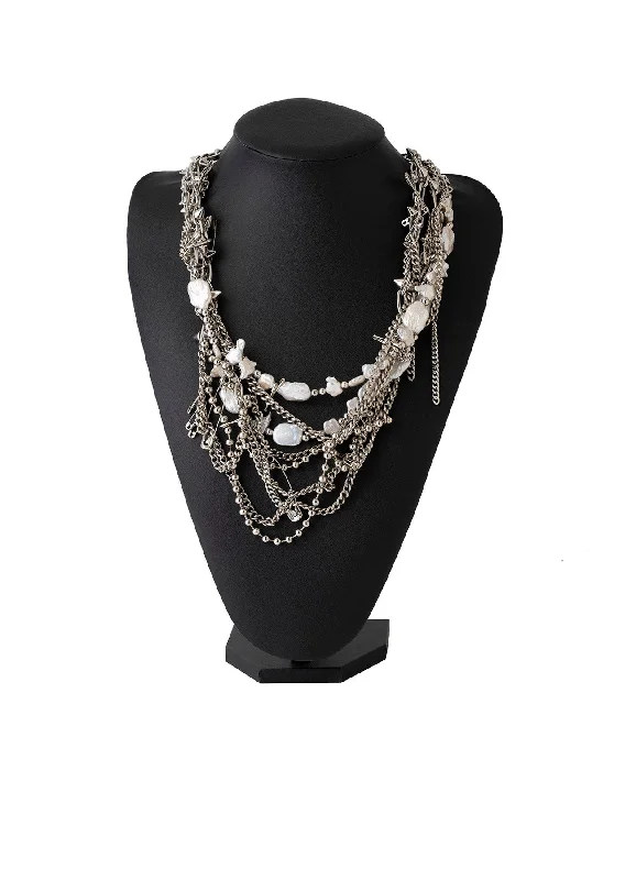 Bonus Savings BR/PEA/SILVERVNI PEARL NECKLACE