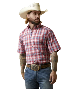 Weekend Offers That Sizzle Ariat Red & Blue Plaid Pro Series Jayceon Classic Fit Shirt
