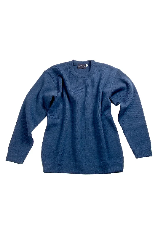 YEAR-End Clearance Routleys Fishermans Rib Crew Sweater Marine