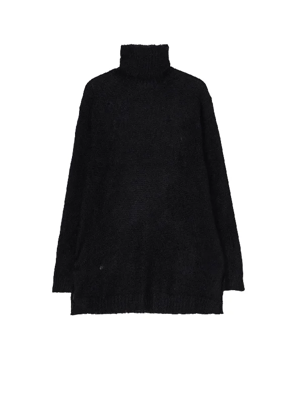 Overstock 7G1P PLAIN STITCH SIDE SLIT HIGH NECK
