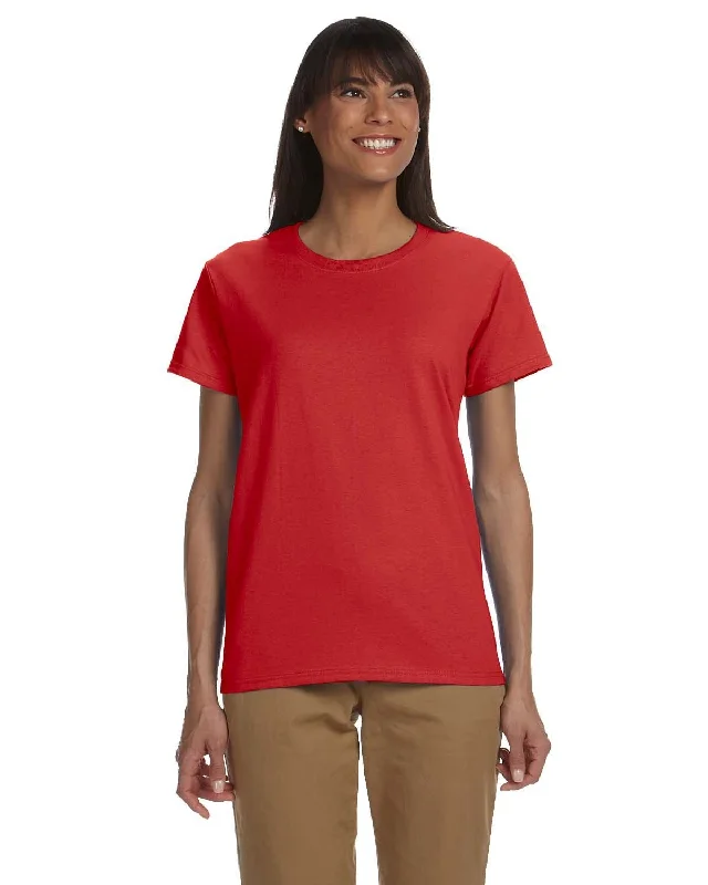 Weekend Bargains to Grab Gildan Ladies Ultra Cotton Heavyweight T-Shirt | Red