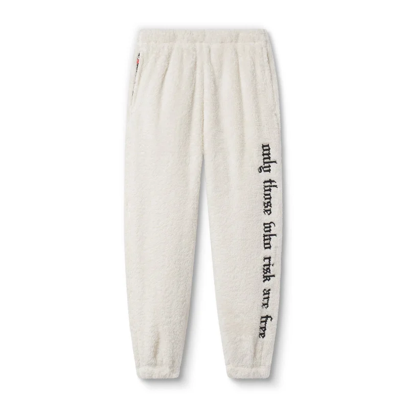 Weekend Offers You Can't Ignore 0692. Sherpa Recovery Sweats - Ivory Cream/Black