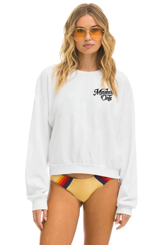 Weekend Discounts to Celebrate MEMBER EXCLUSIVE RELAXED SWEATSHIRT - WHITE