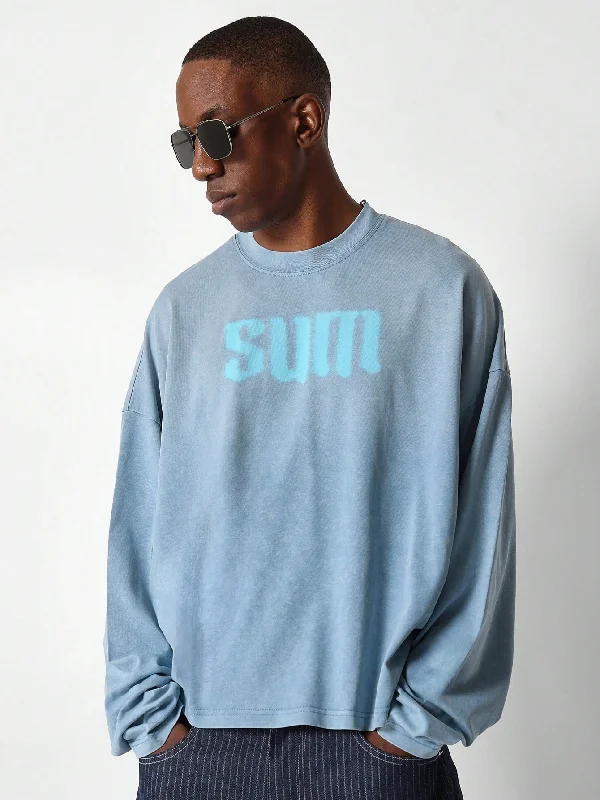 Daily Specials Oversized Fit Washed Sweatshirt With Decal Print
