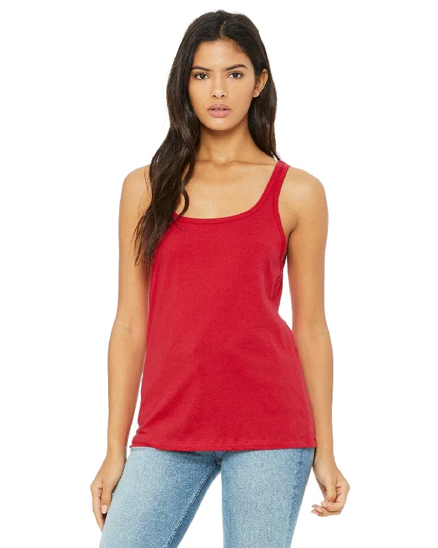 Shop and Save Bella+Canvas Ladies Relaxed Jersey Tank | Red