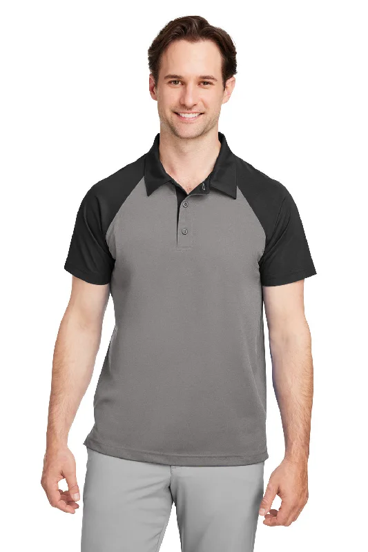 Weekend Savings Bonanza Team 365 Mens Command Colorblock Moisture Wicking Short Sleeve Polo Shirt - Graphite Grey/Black Weekend Savings Bonanza Team 365 Mens Command Colorblock Moisture Wicking Short Sleeve Polo Shirt - Graphite Grey/Black