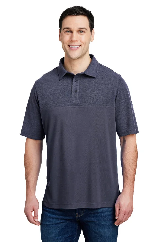 Online Only Core 365 Mens Fusion ChromaSoft Performance Moisture Wicking Colorblock Short Sleeve Polo Shirt - Classic Navy Blue/Heather Navy Blue Online Only Core 365 Mens Fusion ChromaSoft Performance Moisture Wicking Colorblock Short Sleeve Polo Shirt - Classic Navy Blue/Heather Navy Blue
