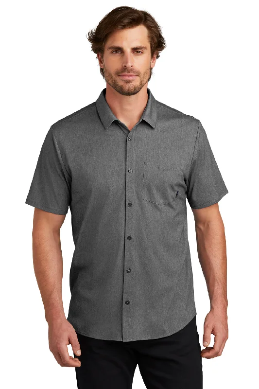 Final Clearance Ogio Mens Extend Short Sleeve Button Down Shirt w/ Pocket - Heather Blacktop Final Clearance Ogio Mens Extend Short Sleeve Button Down Shirt w/ Pocket - Heather Blacktop
