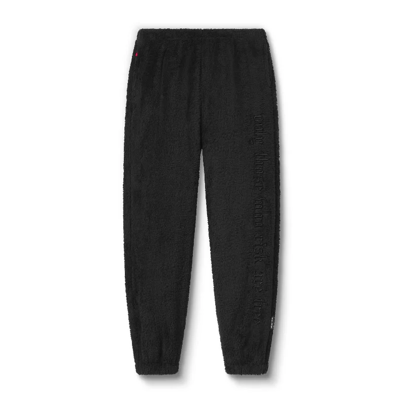 Weekend Shopping Bliss 0692. Sherpa Recovery Sweats - Black/Black