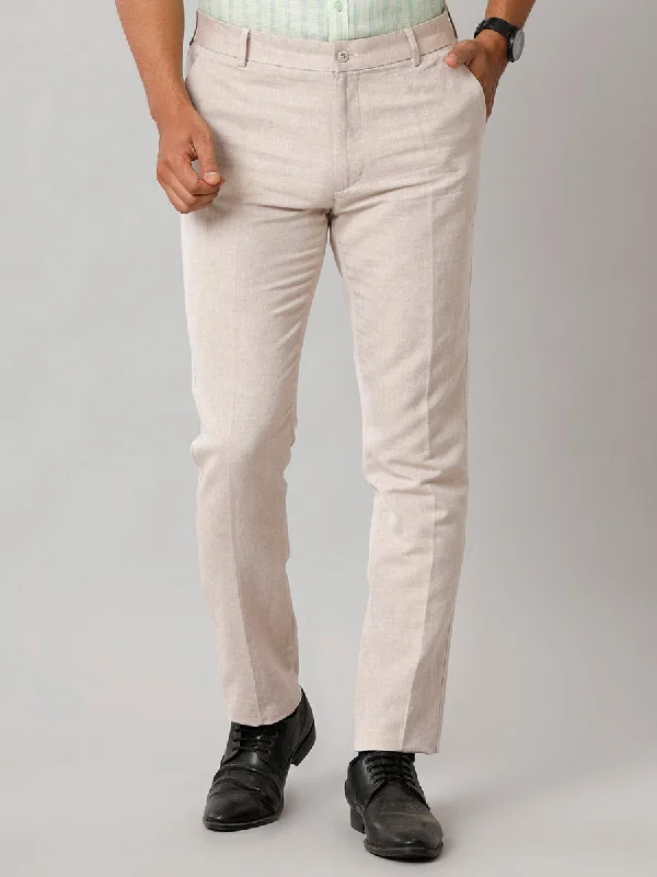 Act Now Men Linen Cotton Trim Fit Sandal Pants- LC6