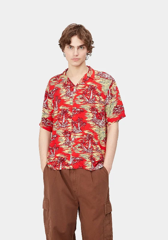 Stock Clearance Carhartt Bayou Sunset Shirt, Red