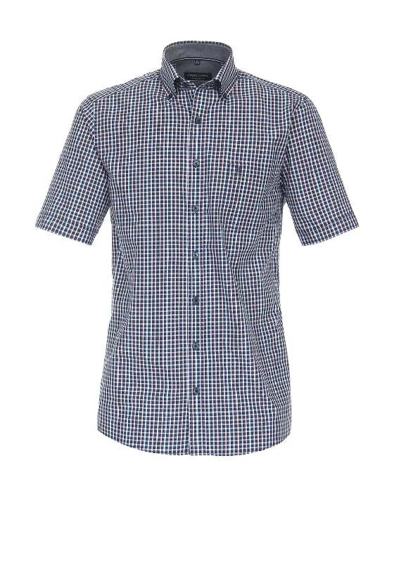 Big Discounts Casa Moda Check Short Sleeve Shirt, Garnet