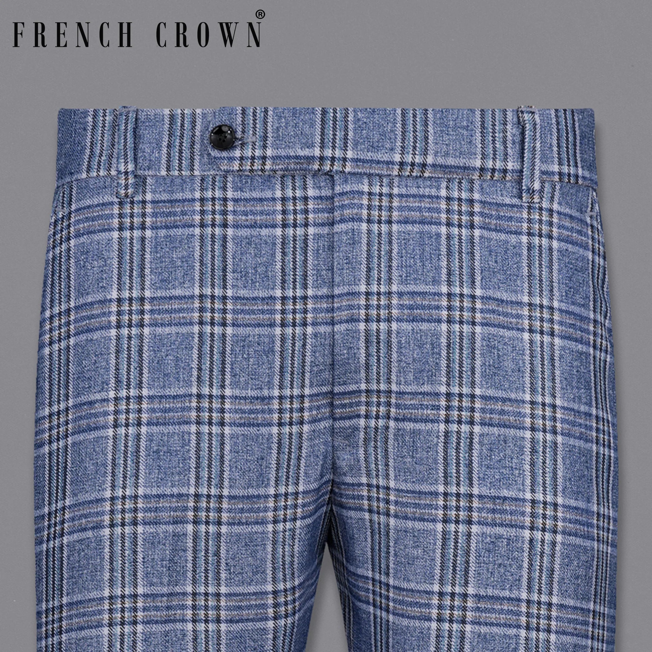 Value Deals Bayoux Blue Plaid Pant