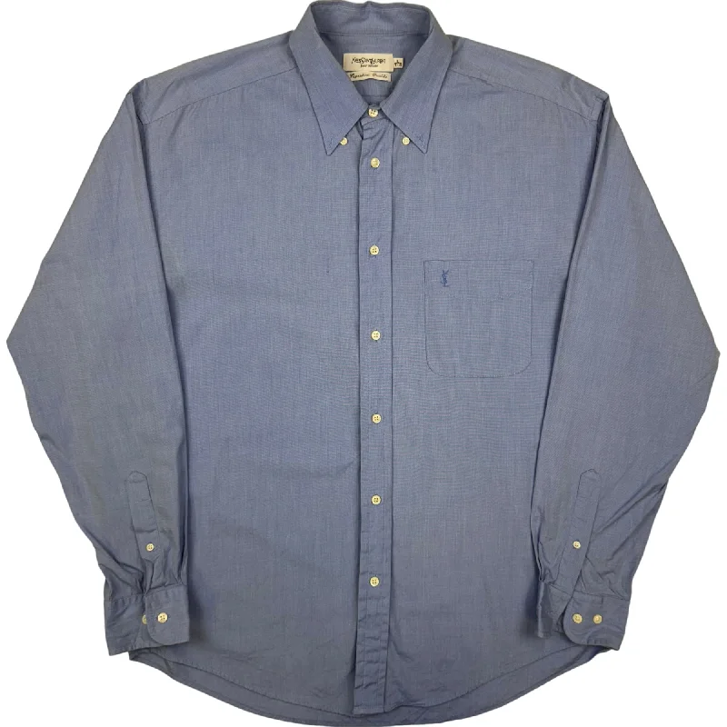 Hot Deal Yves Saint Laurent Long Sleeve Shirt Blue
