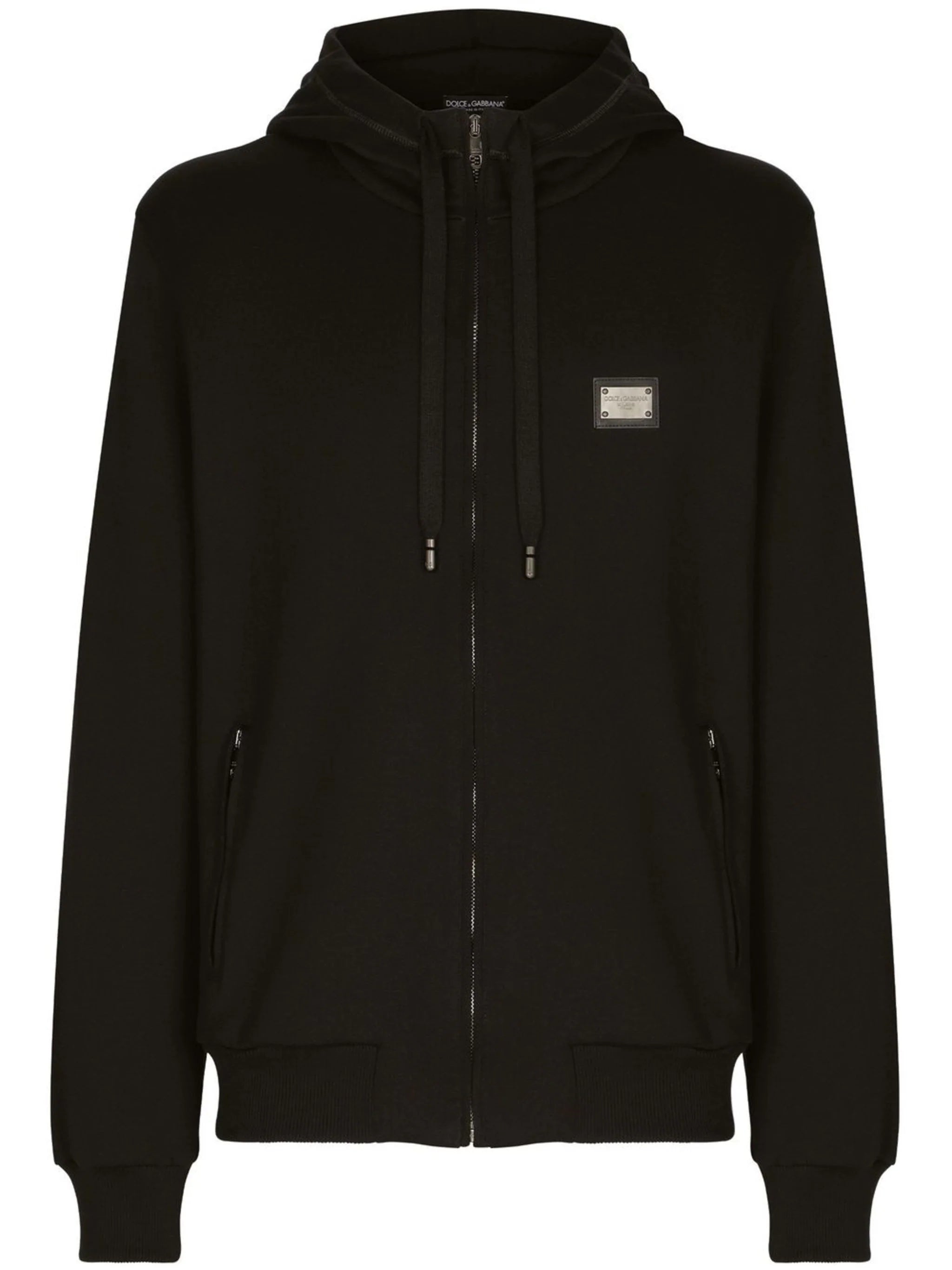 Discount Mania Logo-Tag Zip-Up Hoodie