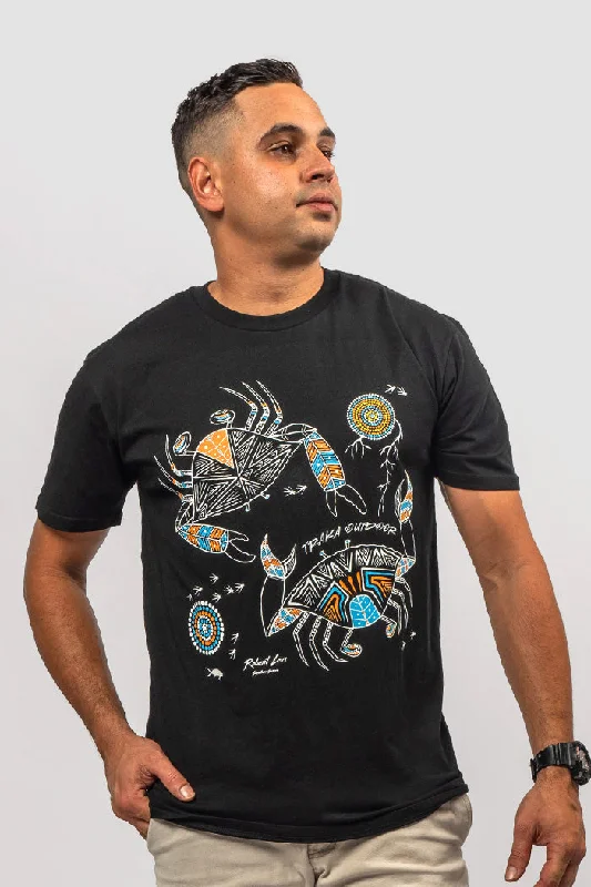 Value Deals Mudcrab Black Cotton Crew Neck Unisex T-Shirt