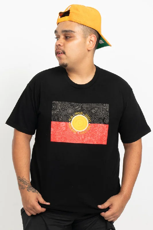 Deal Mania Blak, Proud & Deadly Black Cotton Crew Neck Unisex T-Shirt