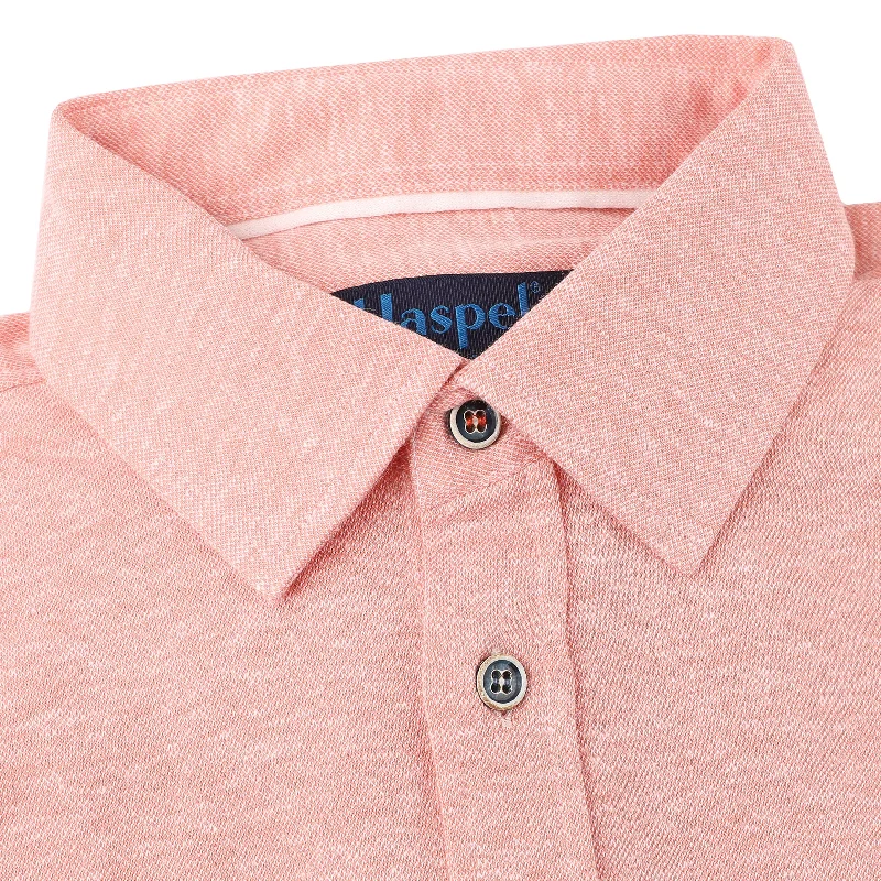 Big Discounts Capri Tangerine Full Placket Short Sleeve Knit Shirt