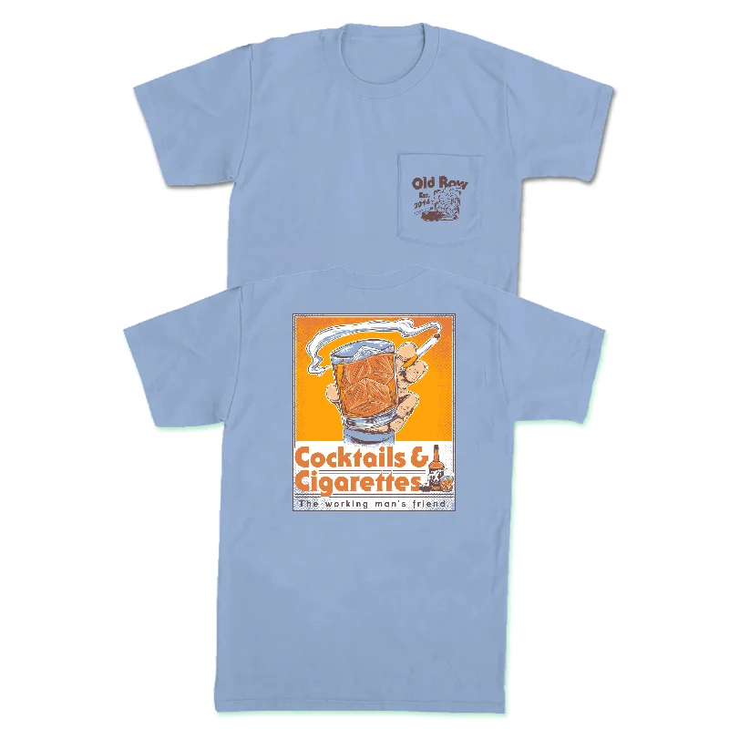 Don't Delay Cocktails and Cigarettes Pocket Tee