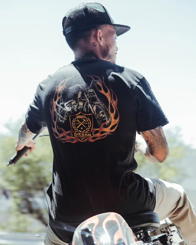 Flash Sale Fire Crest T-Shirt - Black