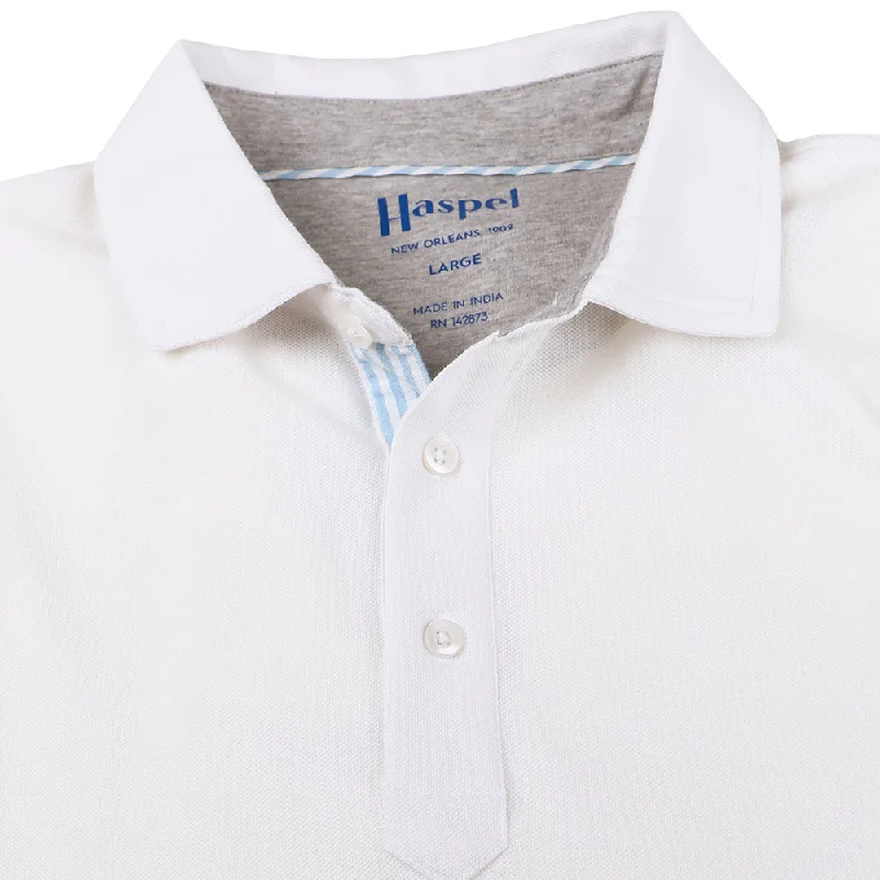 Daily Deals Fulton White Stretch Pique Polo