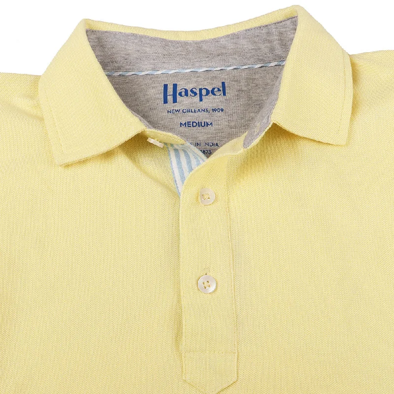 Discount Deals Fulton Yellow Stretch Pique Polo