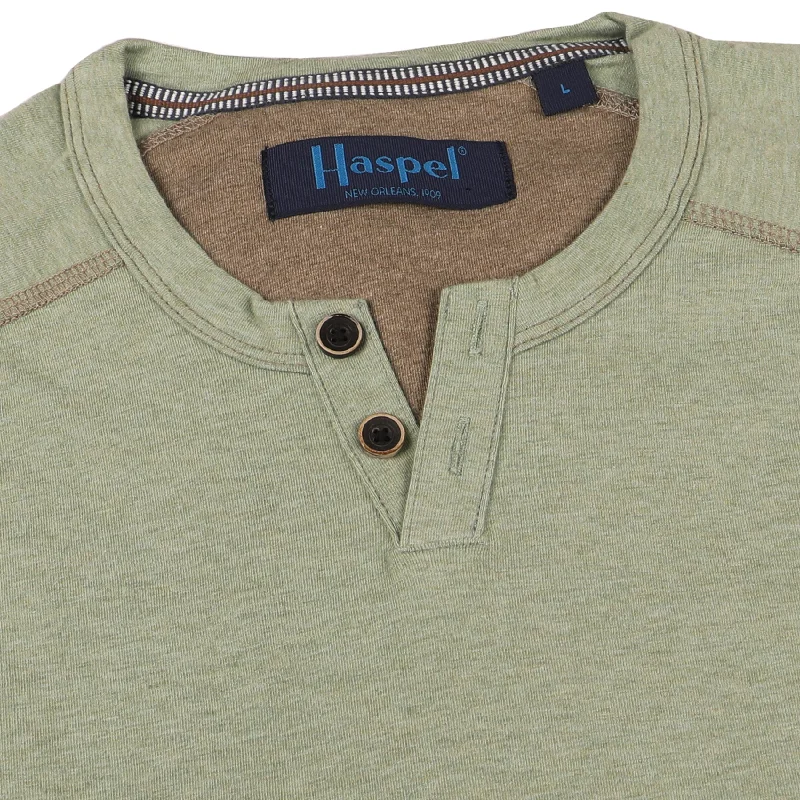 Overstock King Notch Neck T-Shirt - Short Sleeve Dusty Green