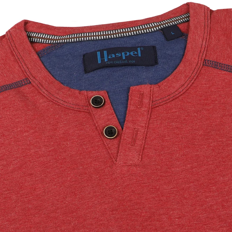 Final Clearance King Notch Neck T-Shirt - Short Sleeve Red