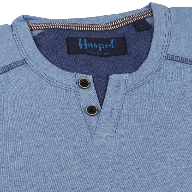 Extra Savings King Notch Neck T-Shirt - Short Sleeve Mid-Blue