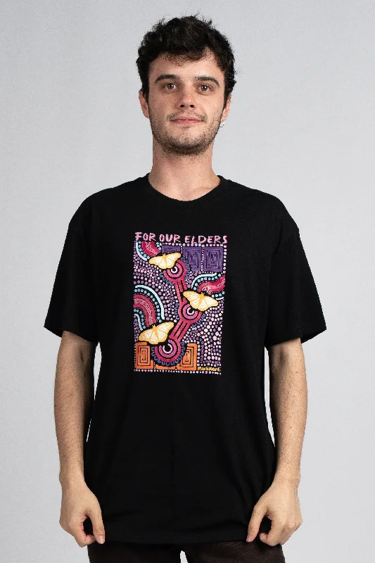 Discount Extravaganza Ngal-Gawu' Grandmother (Mother's Mum) Black Cotton Crew Neck Unisex T-Shirt