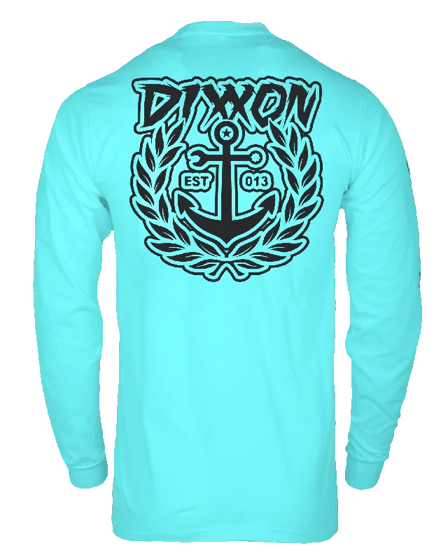Factory Direct Sale Salty Crest UV Long Sleeve T-Shirt - Aqua