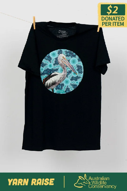 Unbeatable Prices Pelican (Dhalipnha) 'Australian Wildlife Conservancy' Navy Cotton Crew Neck Unisex T-Shirt Unbeatable Prices Pelican (Dhalipnha) 'Australian Wildlife Conservancy' Navy Cotton Crew Neck Unisex T-Shirt