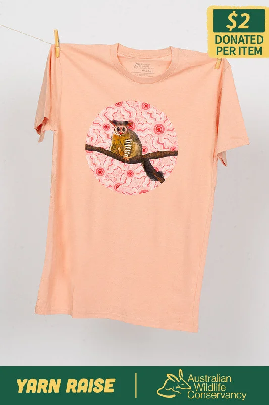 Fantastic Savings Possum (Batja) 'Australian Wildlife Conservancy' Pale Pink Cotton Crew Neck Unisex T-Shirt