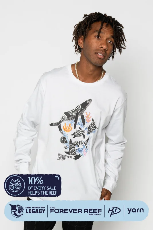 Lowest Rates Protect Our Coral To Save Our Reef White Cotton Crew Neck Unisex Long Sleeve T-Shirt