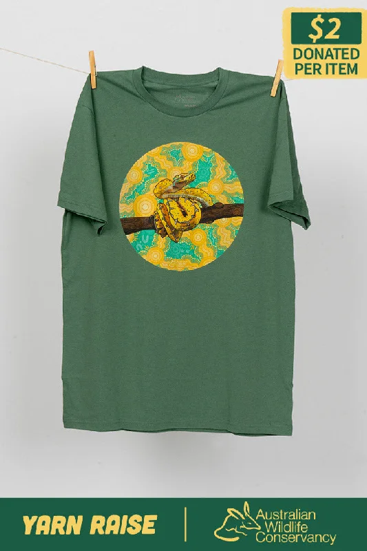 Big Savings Python 'Australian Wildlife Conservancy' Sage Cotton Crew Neck Unisex T-Shirt Big Savings Python 'Australian Wildlife Conservancy' Sage Cotton Crew Neck Unisex T-Shirt