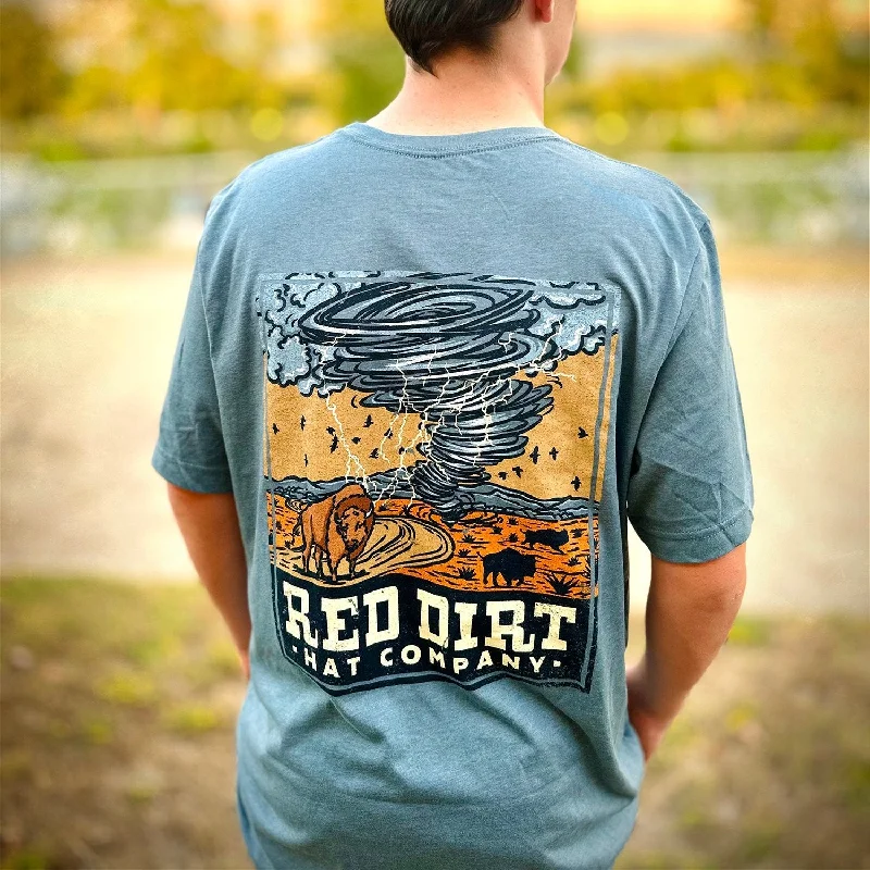 Customer Appreciation Sale Red Dirt Hat Co. "Pecos" T-Shirt in Heather Slate