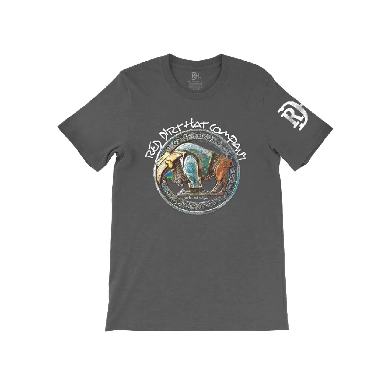 Anniversary Sale Red Dirt Hat Co. "Rock n' Roll Buffalo" T-Shirt in Dark Grey