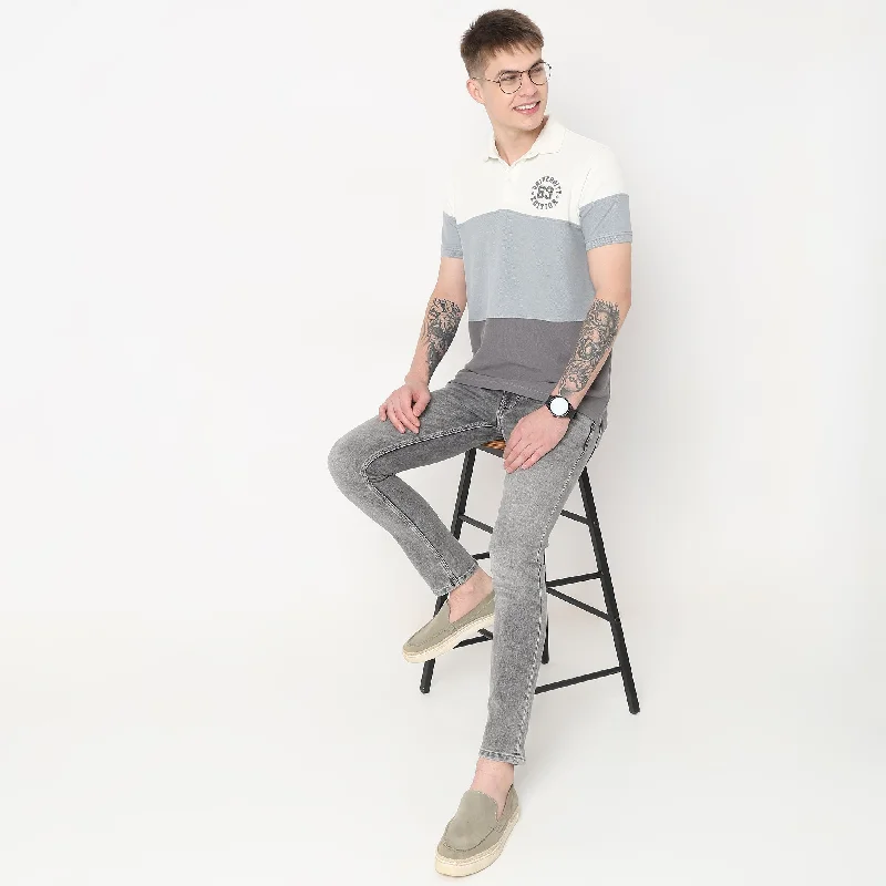 Reduced Prices Regular Fit Cut and Sew Polo T-Shirt