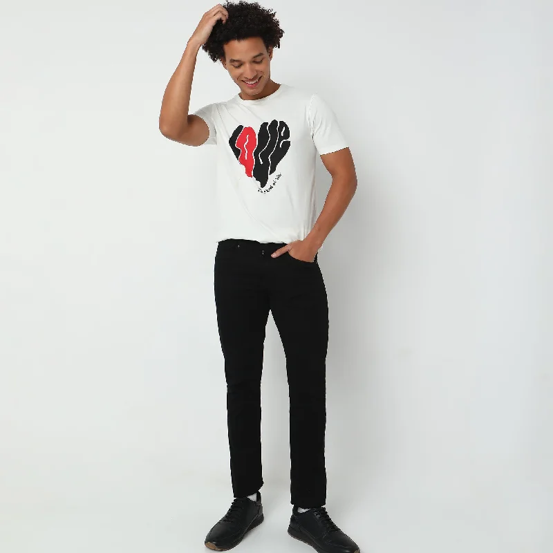 New Deals Regular Fit Graphic T-Shirt