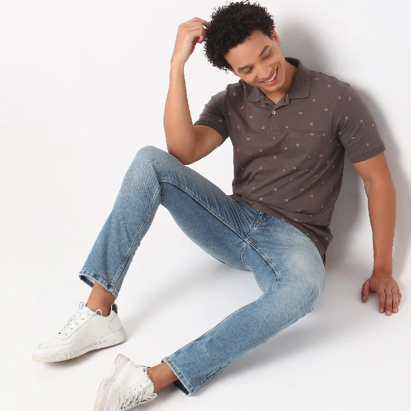 Mega Sale Regular Fit Printed Polo T-Shirt