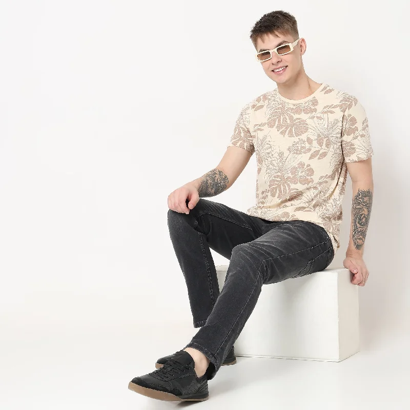 Can't Be Beat Regular Fit Printed T-Shirt