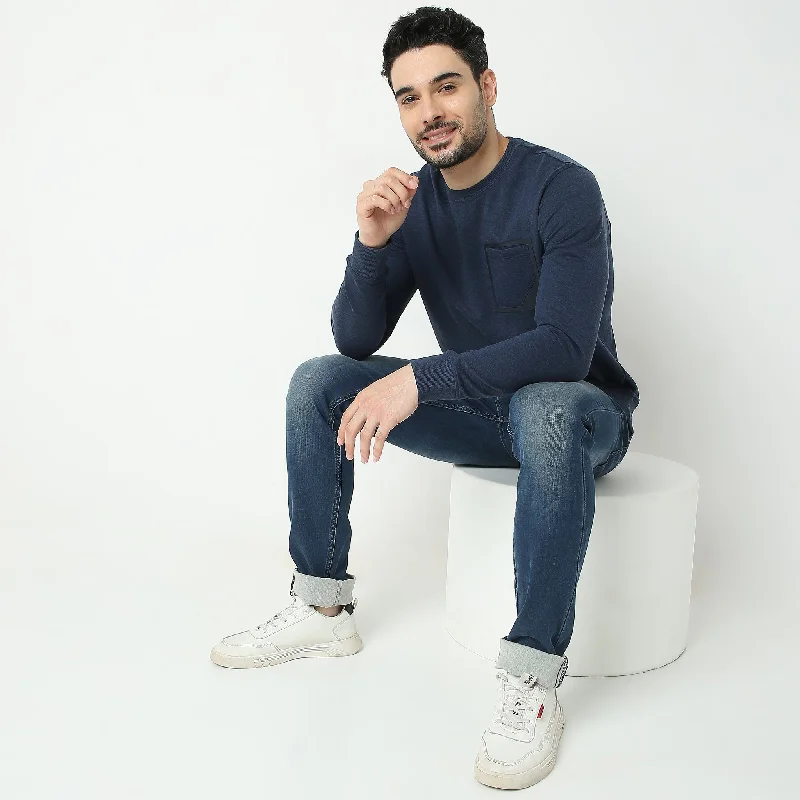 Price Blitz Regular Fit Solid Sweat Tee