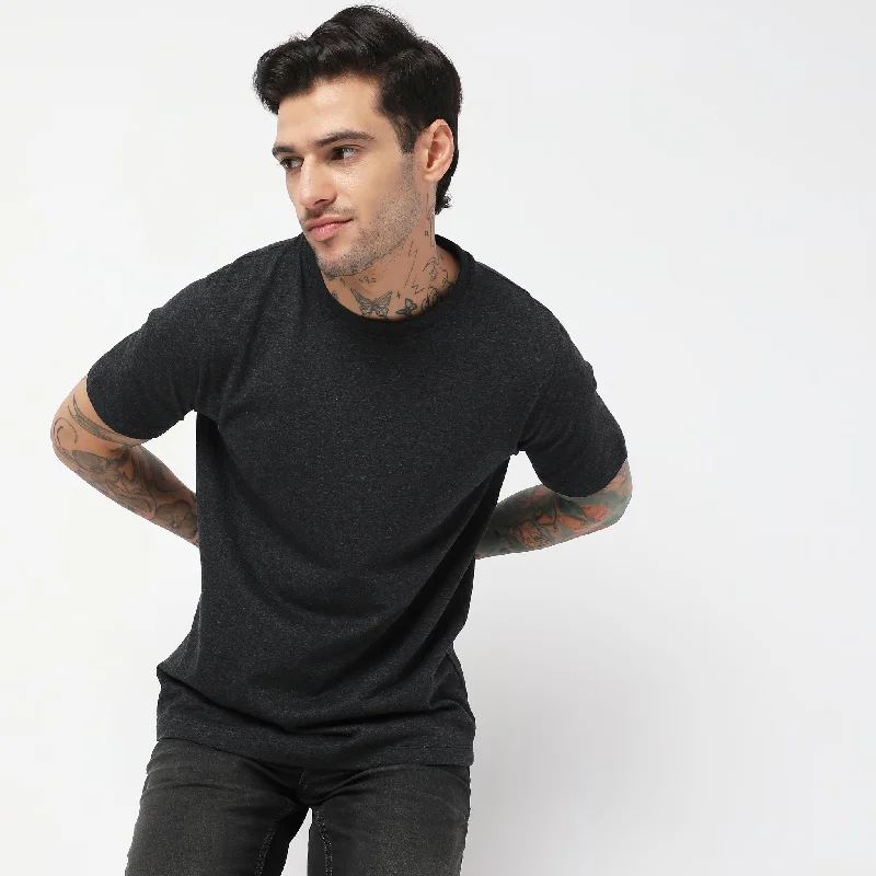 Weekend Offers That Impress Regular Fit Solid T-Shirt