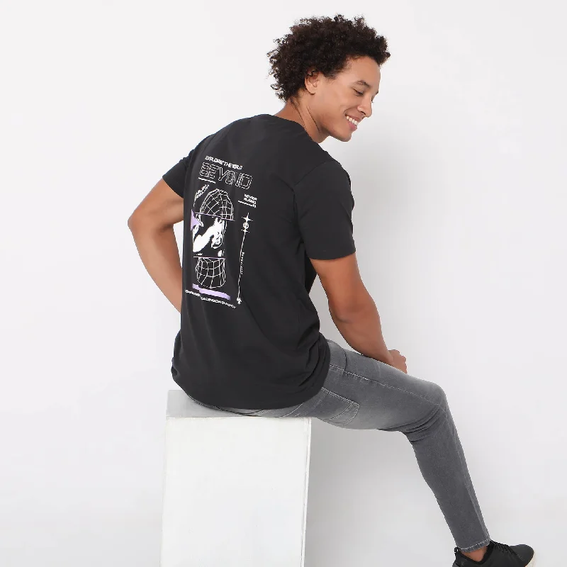 New Deals Regular Fit Solid T-Shirt